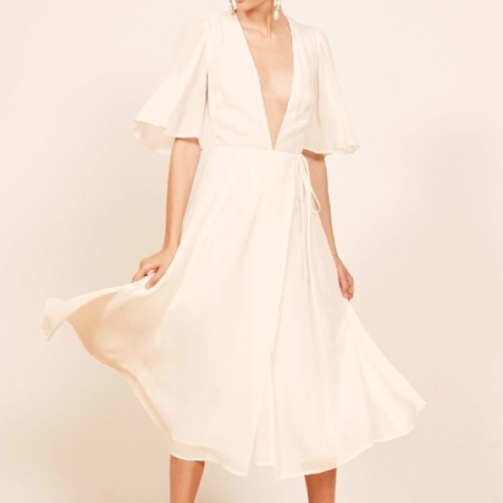 Reformation Rhodes Dress Ivory / White Size 2